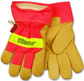 Heatkeep 1938-XL Work Gloves, Men's, XL, Wing Thumb, Orange/Palamino